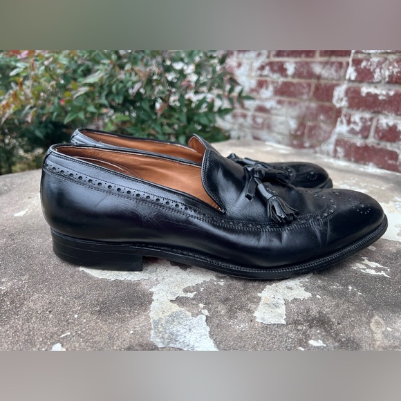 Frank Brothers Slip-On Black Leather Tassel Loafers Mens Sz 10.5 VTG Made In USA main image 8